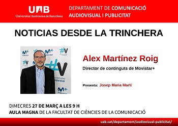 “Noticias desde la trinchera”. Alex Martínez Roig, director de continguts de Movistar+